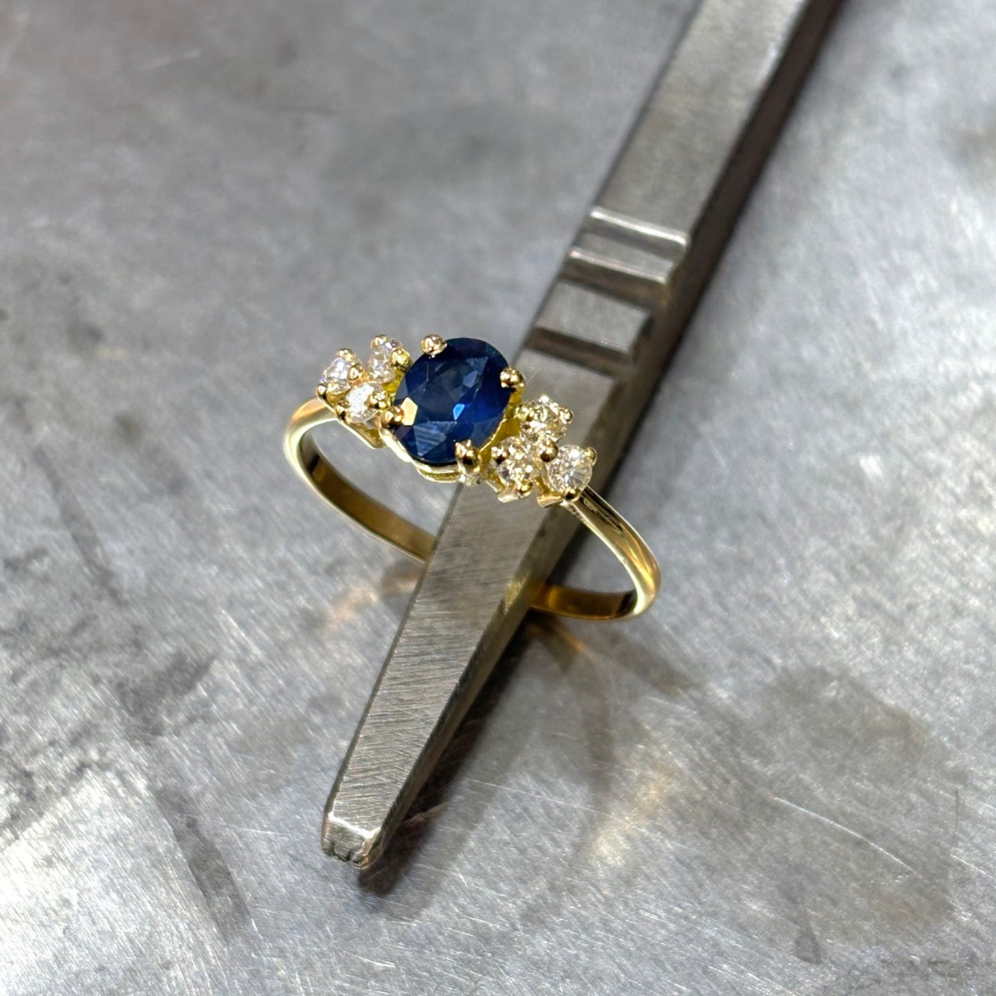 Bague Nausicaä - Or Jaune 750 Saphir & Diamants