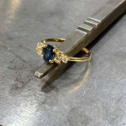 Bague Nausicaä - Or Jaune 750 Saphir & Diamants