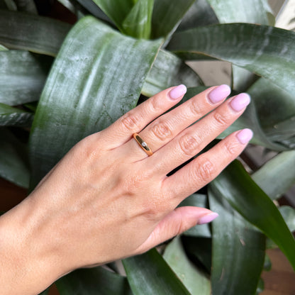 Bague Jonc - Or Jaune 750 & Diamant