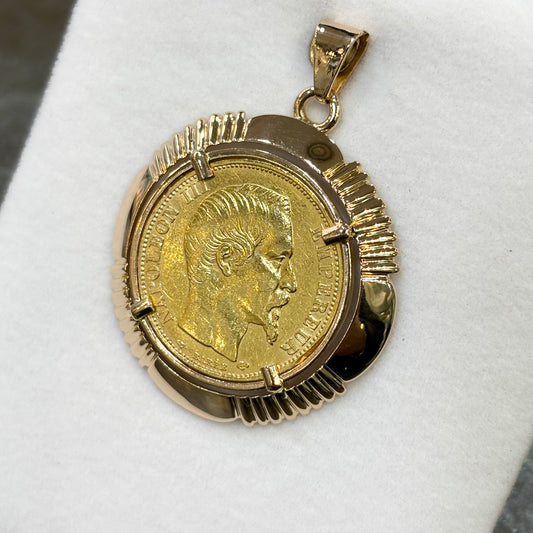 Pendentif Pièce - Or Jaune 750 & Pièce 20 Francs Napoléon