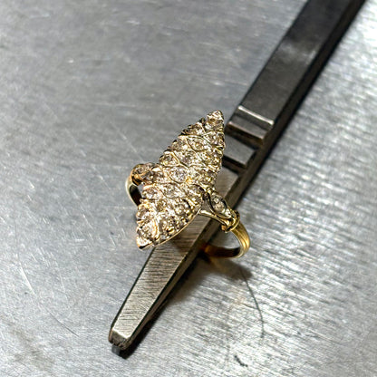 Bague Marquise Vintage - Or Jaune 750 & Diamants