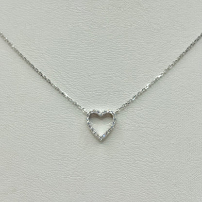 Collier Coeur - Or Blanc 750 & Diamants