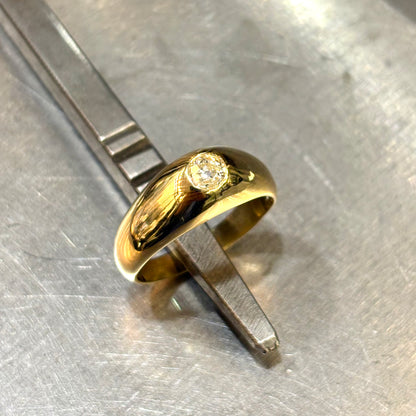 Bague Jonc - Or Jaune 750 & Diamant