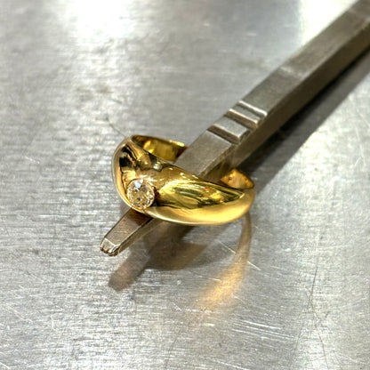 Bague Jonc - Or Jaune 750 & Diamant