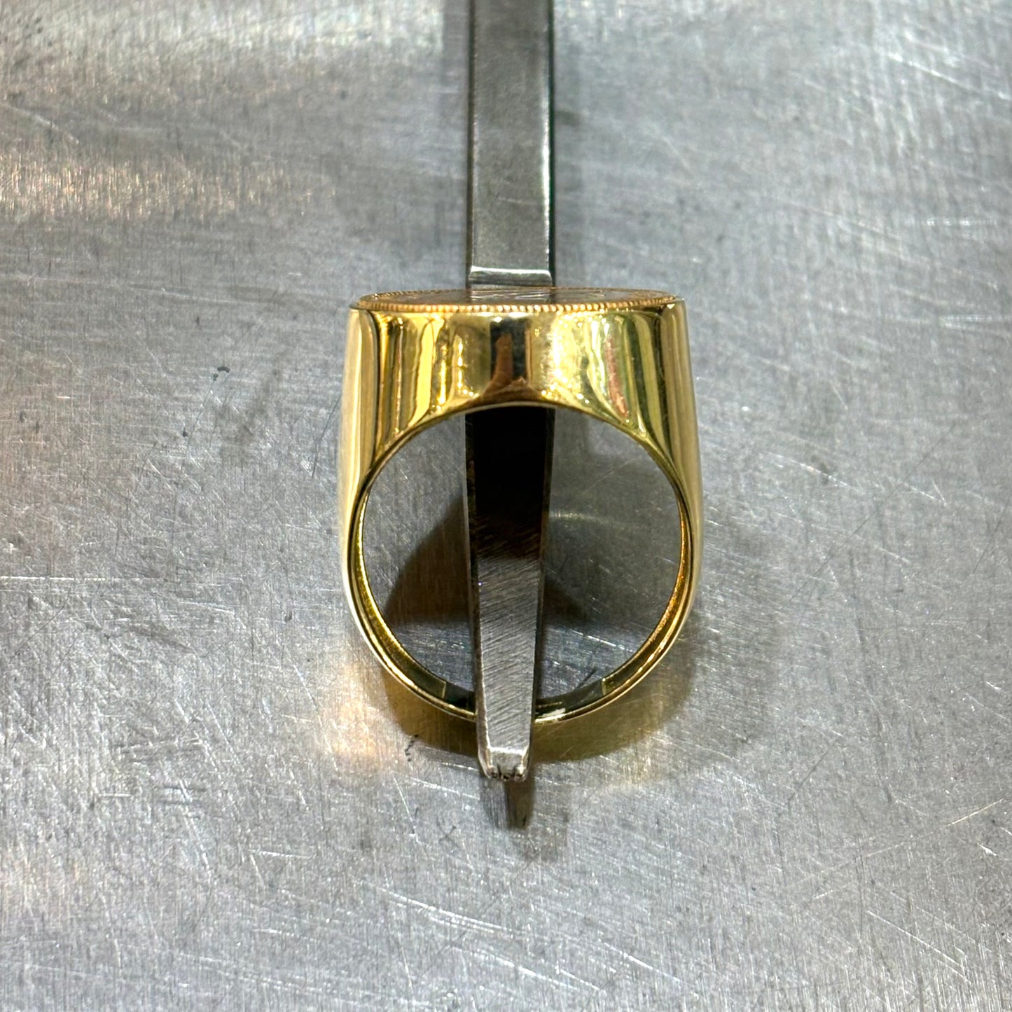 Bague Pièce - Or Jaune 750 & Pièce 10 Francs Marianne Coq