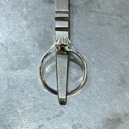 Bague Solitaire Vintage - Or Blanc 750 & Diamants