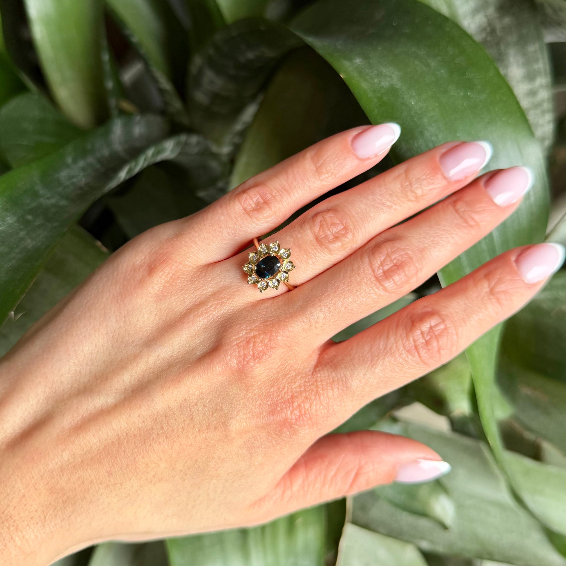 Bague Marguerite - Or Jaune 750 Saphir & Diamants