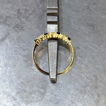 Bague Alliance - Or Jaune 750 Saphirs & Diamants