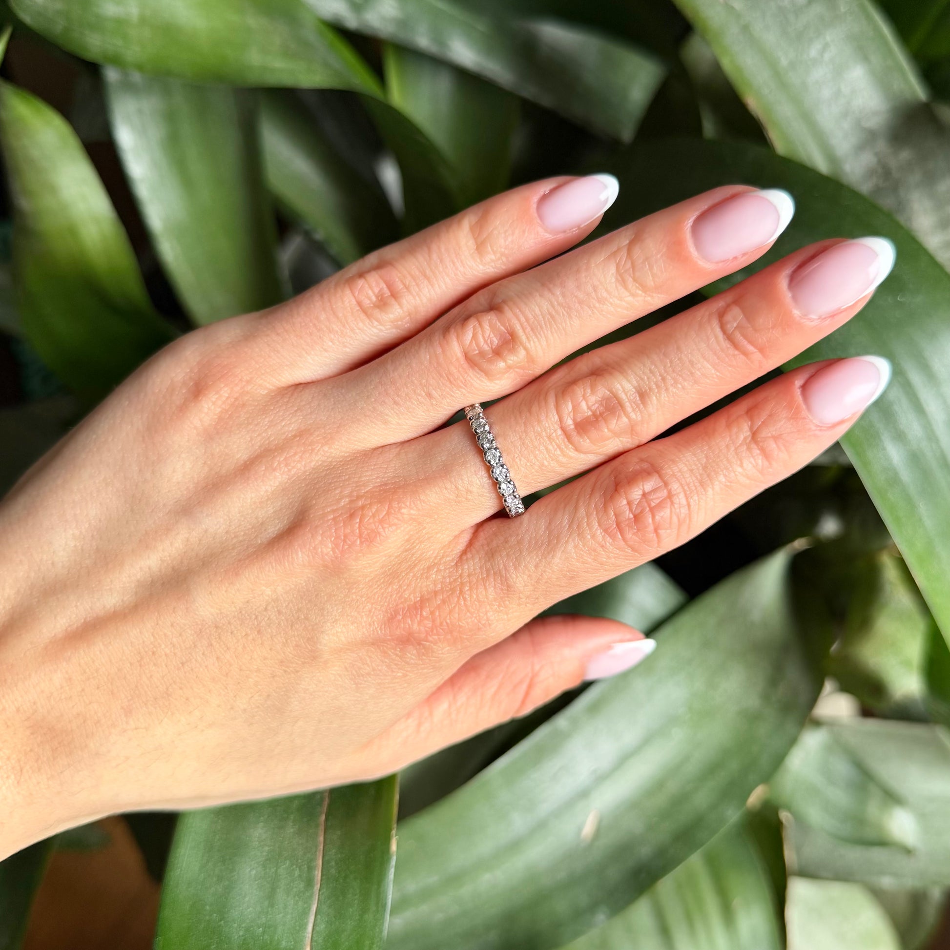 Bague Alliance Tour Complet - Or Blanc 750 & Diamants