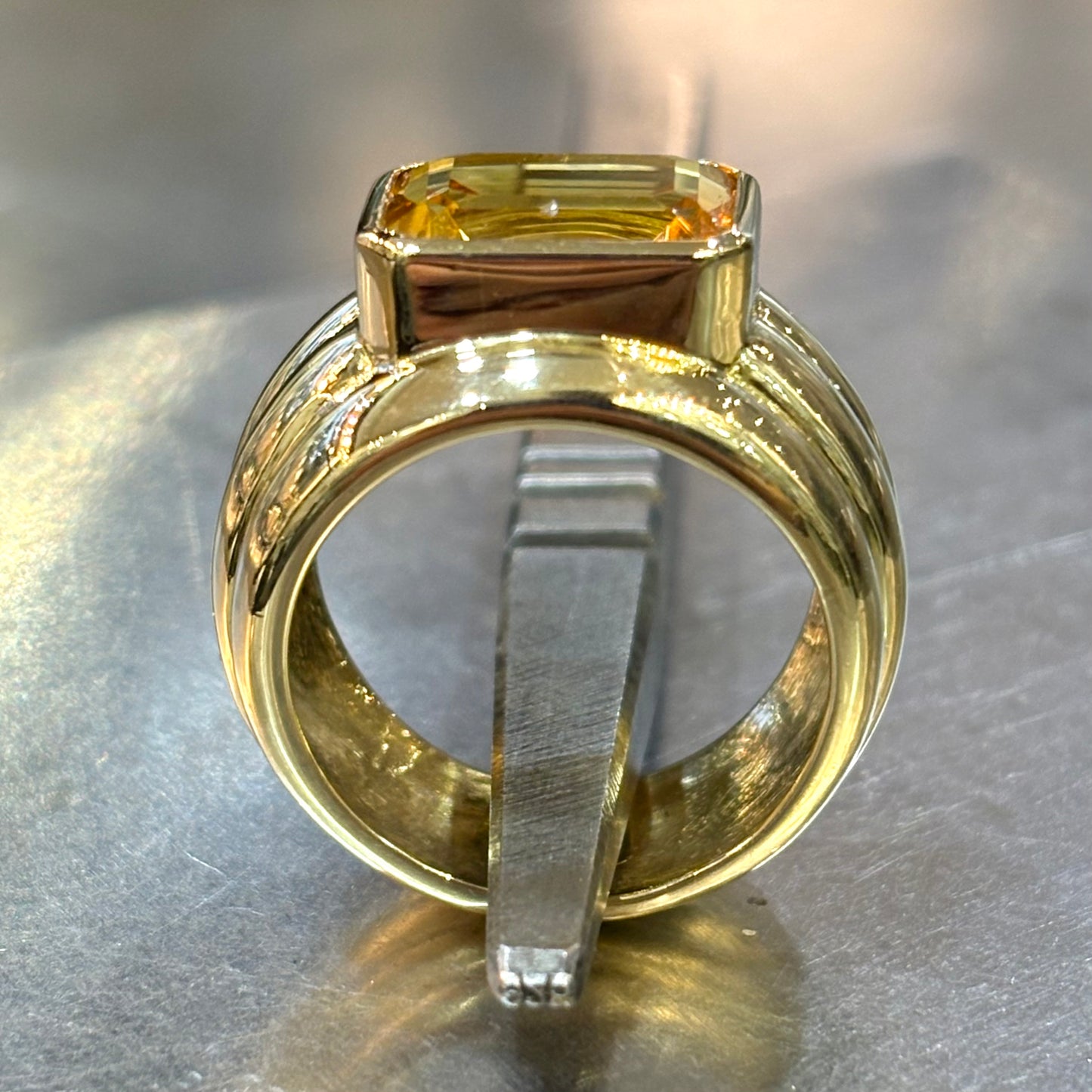 Bague Vintage - Or Jaune 750 & Citrine