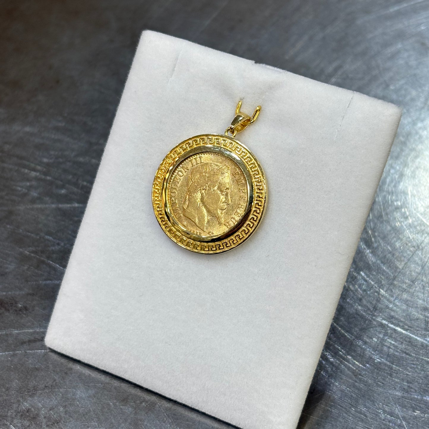 Pendentif Pièce - Or Jaune 750 & Pièce 10 Francs Napoléon