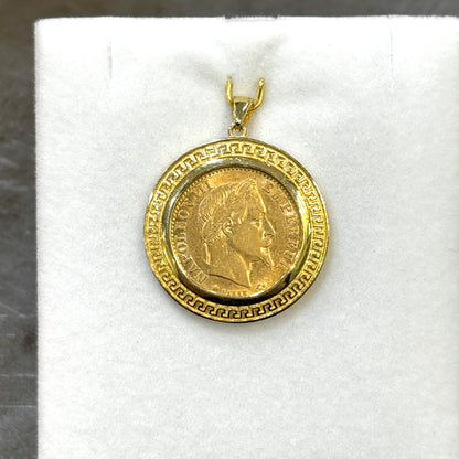 Pendentif Pièce - Or Jaune 750 & Pièce 10 Francs Napoléon