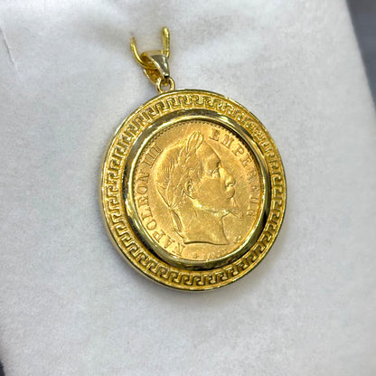 Pendentif Pièce - Or Jaune 750 & Pièce 10 Francs Napoléon