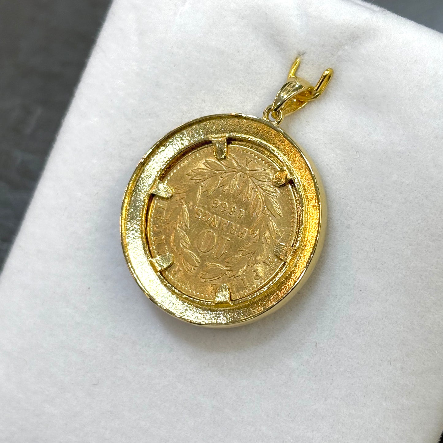 Pendentif Pièce - Or Jaune 750 & Pièce 10 Francs Napoléon