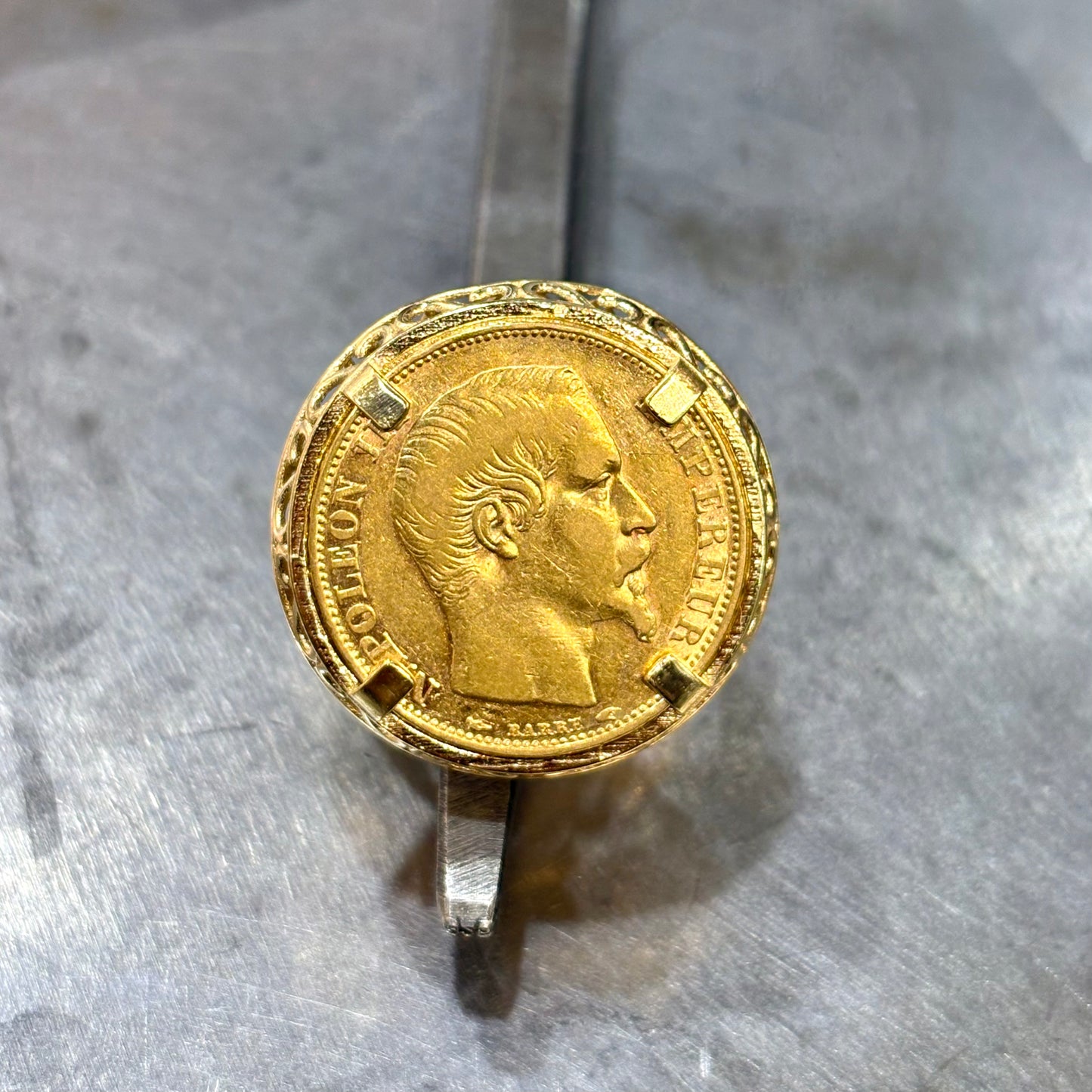 Bague Pièce - Or Jaune 750 & Pièce Or 20 Francs Napoléon