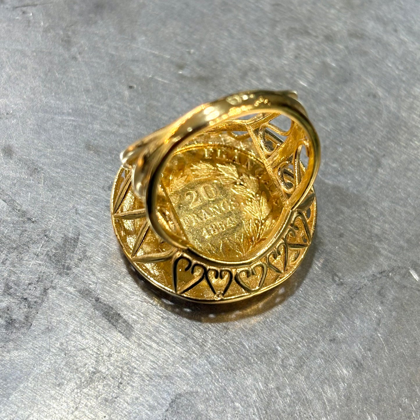 Bague Pièce - Or Jaune 750 & Pièce Or 20 Francs Napoléon