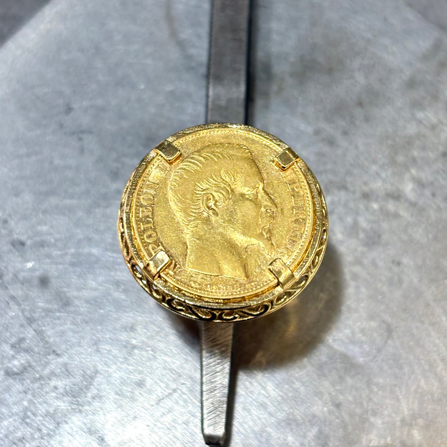Bague Pièce - Or Jaune 750 & Pièce Or 20 Francs Napoléon