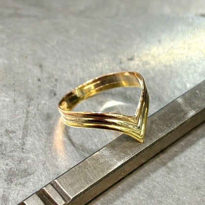 Bague V - Or Jaune/Rose/Blanc 750