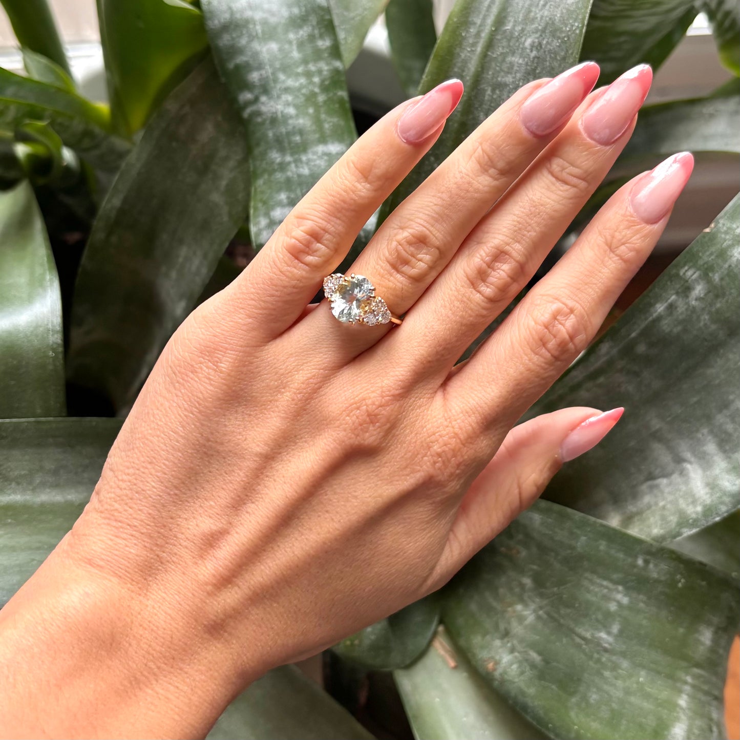 Bague Nausicaä Grande - Or Jaune 750 Aigue-Marine & Diamants