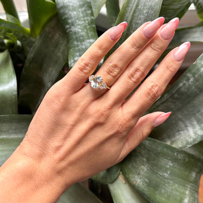 Bague Nausicaä Grande - Or Jaune 750 Aigue-Marine & Diamants