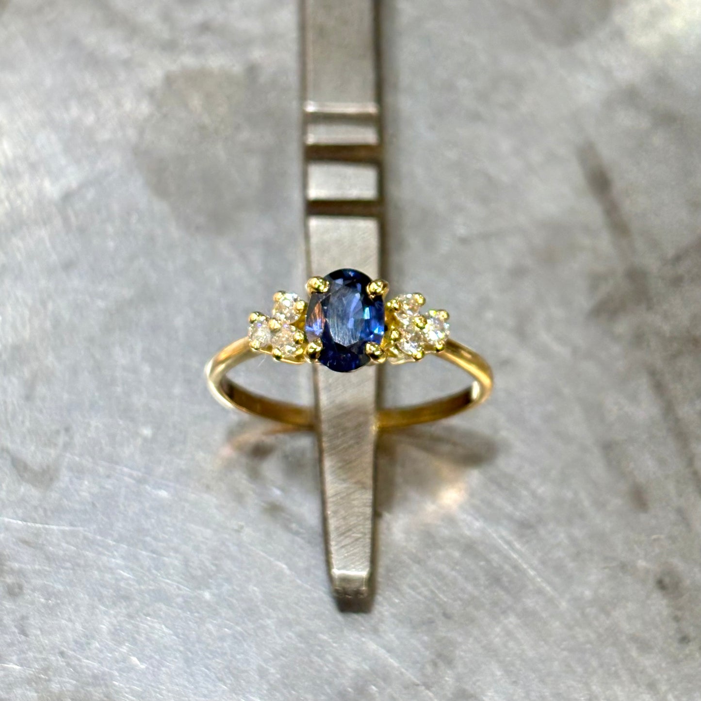 Bague Nausicaä Mini - Or Jaune 750 Saphir & Diamants
