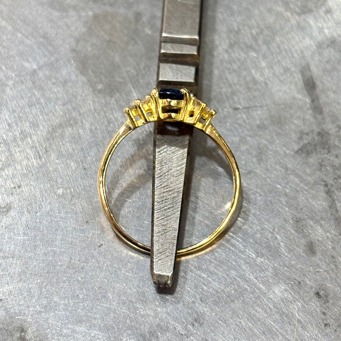 Bague Nausicaä Mini - Or Jaune 750 Saphir & Diamants