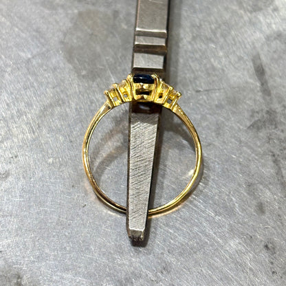 Bague Nausicaä Mini - Or Jaune 750 Saphir & Diamants