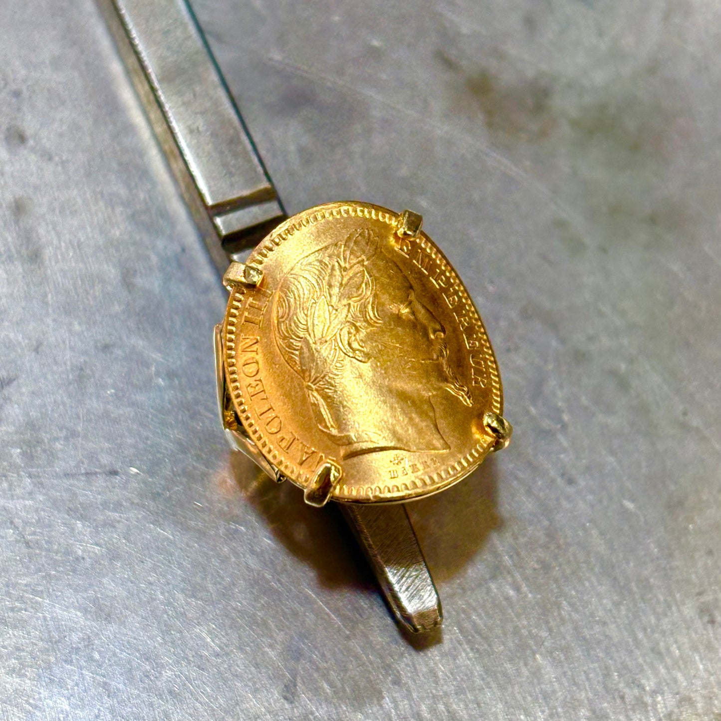 Bague Pièce - Or Jaune 750 & Pièce Or 20 Francs Napoléon