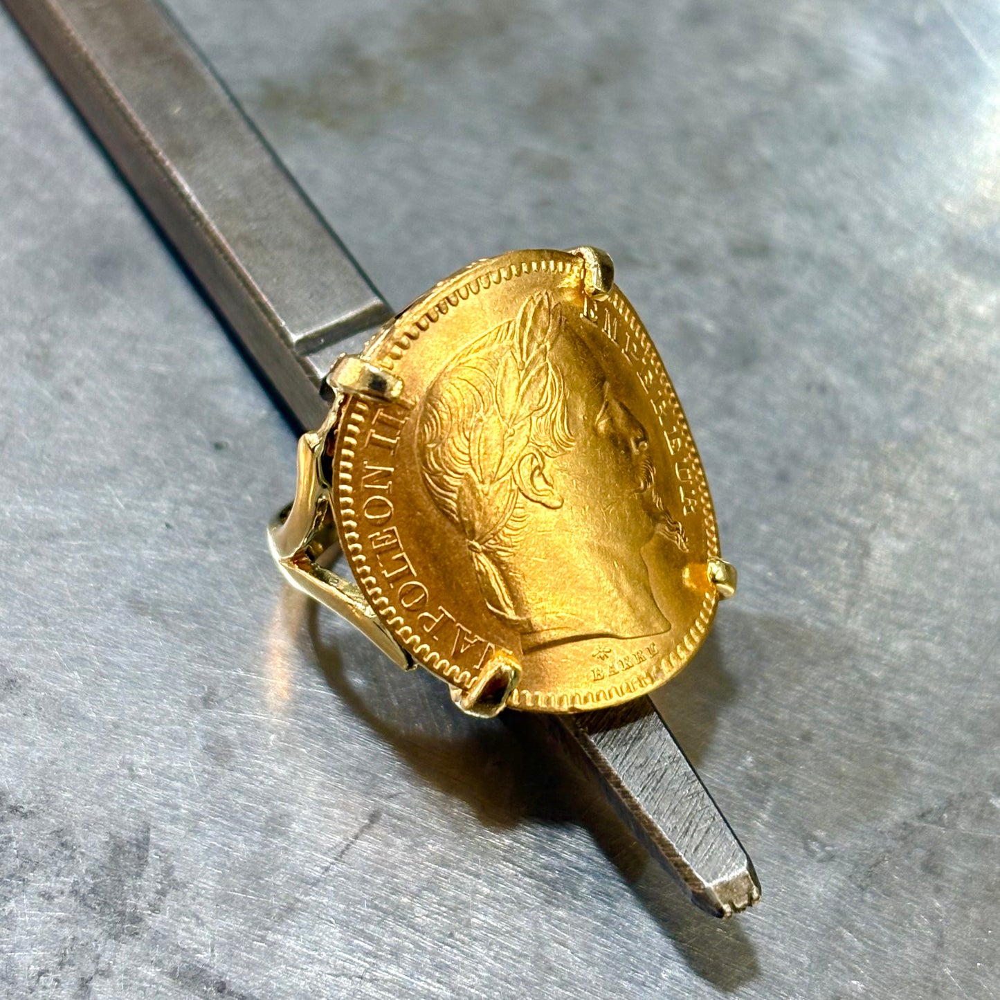 Bague Pièce - Or Jaune 750 & Pièce Or 20 Francs Napoléon