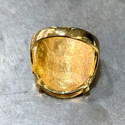 Bague Pièce - Or Jaune 750 & Pièce Or 20 Francs Napoléon