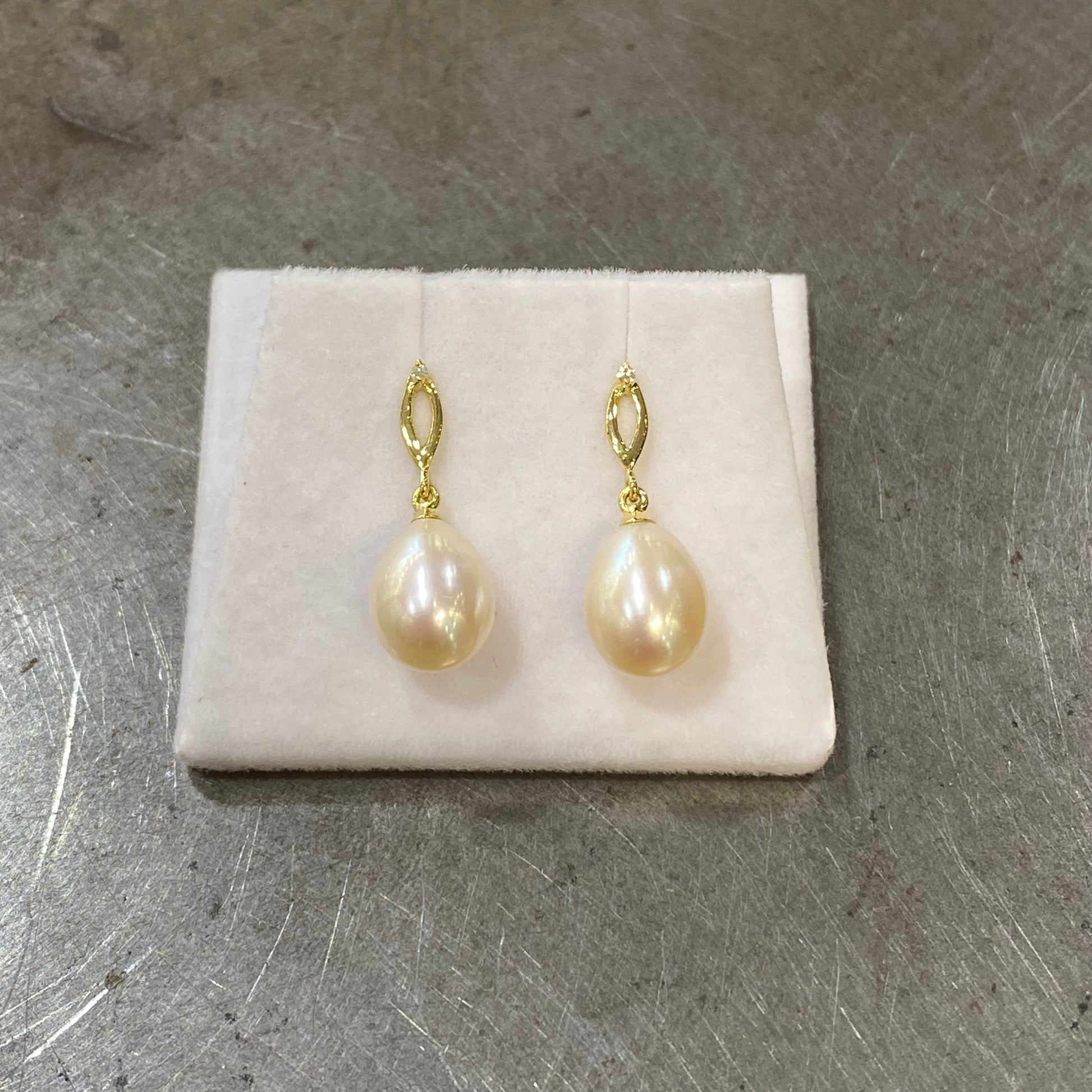 Boucles D'oreilles - Or Jaune 750 & Perles Naturelles Akoya Occasion