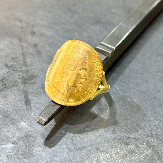 Bague Pièce - Or Jaune 750 & Pièce Or 10 Francs Napoléon