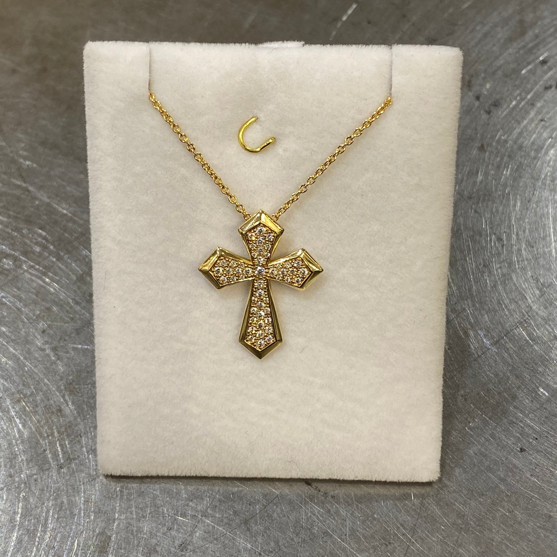 Collier Croix - Or Jaune 750 & Diamants Occasion