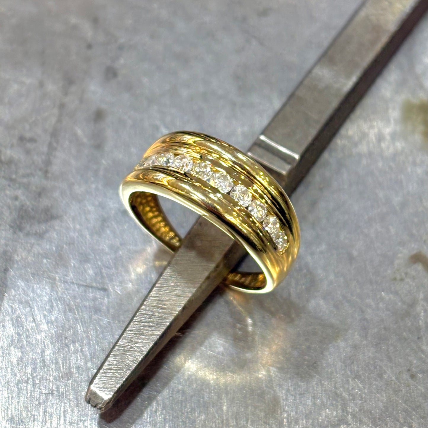 Bague Rivière - Or Jaune 750 & Diamants