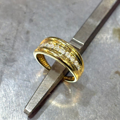 Bague Rivière - Or Jaune 750 & Diamants