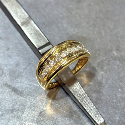 Bague Rivière - Or Jaune 750 & Diamants