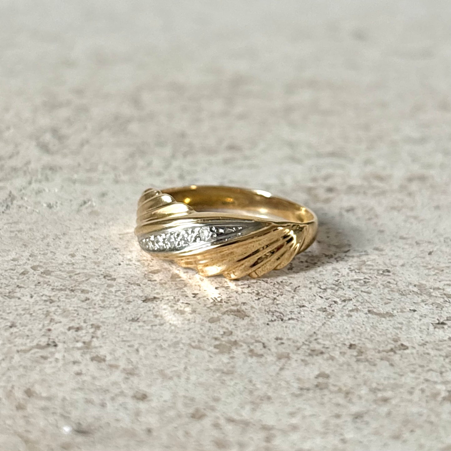 Bague Jonc - Or Jaune 750 & Diamants