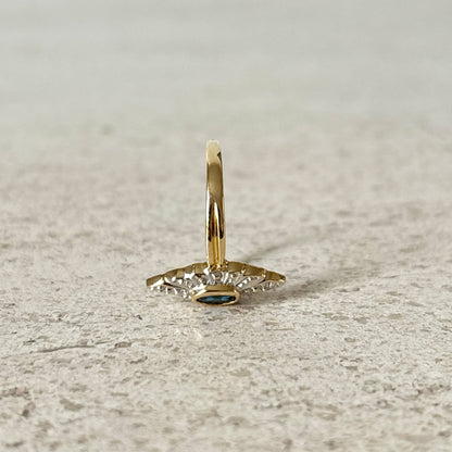 Bague Marquise Vintage - Or Jaune 750 Saphir & Diamants