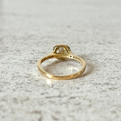 Bague Solitaire - Or Jaune 750 & Diamants