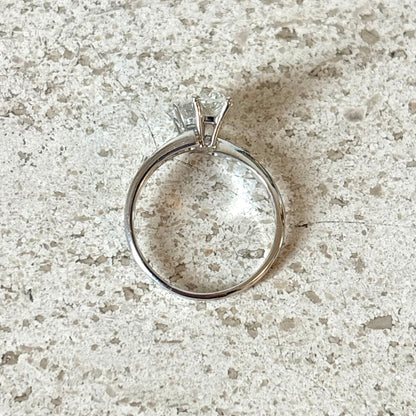 Bague Solitaire Vintage - Or Blanc 750 & Diamants