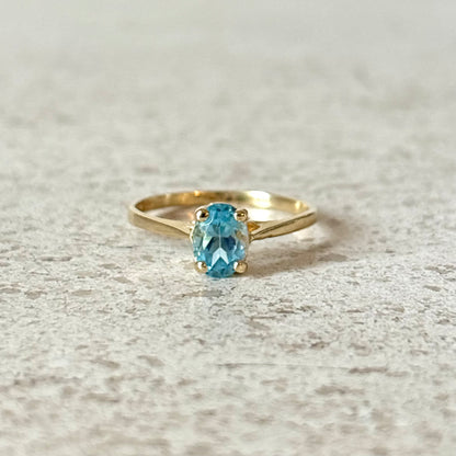 Bague - Or Jaune 750 & Topaze