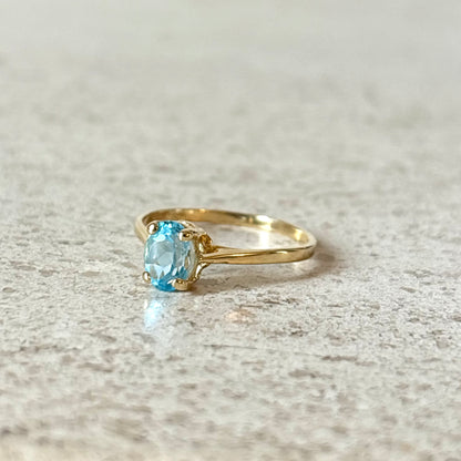 Bague - Or Jaune 750 & Topaze