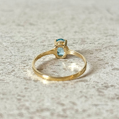 Bague - Or Jaune 750 & Topaze