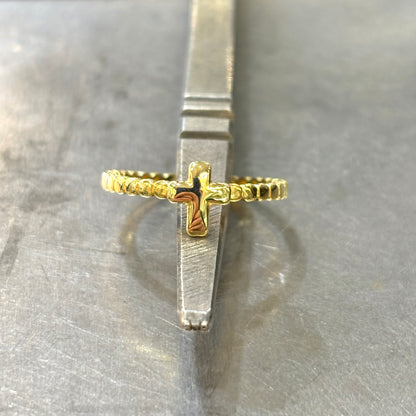 Bague Croix - Or Jaune 750