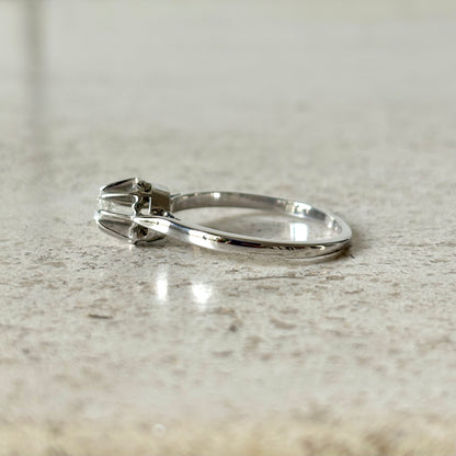 Bague Solitaire Vintage - Or Blanc 750 & Diamant