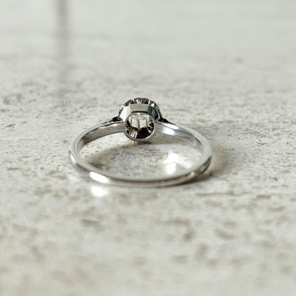 Bague Solitaire Vintage - Or Blanc 750 & Diamant
