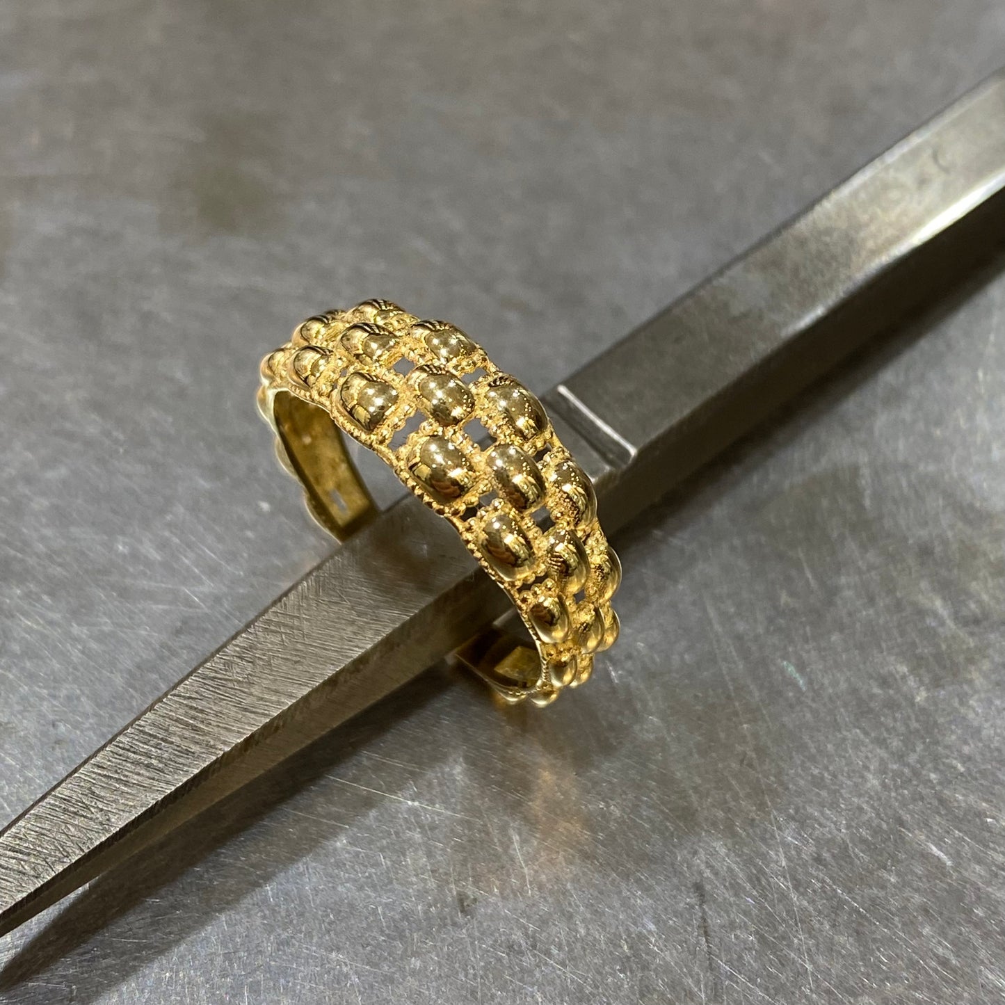 Bague Godrons - Or Jaune 750 Neuf