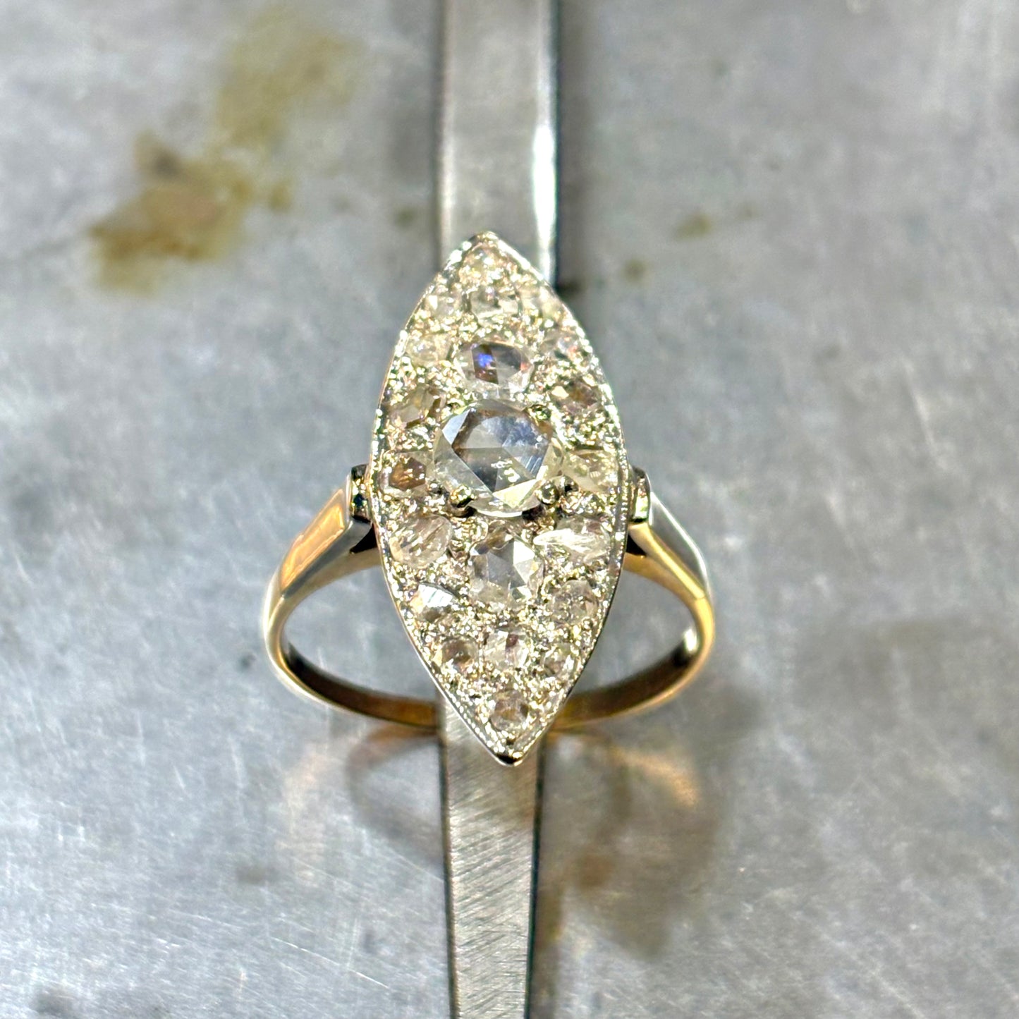 Bague Marquise Vintage - Or Jaune & Diamants