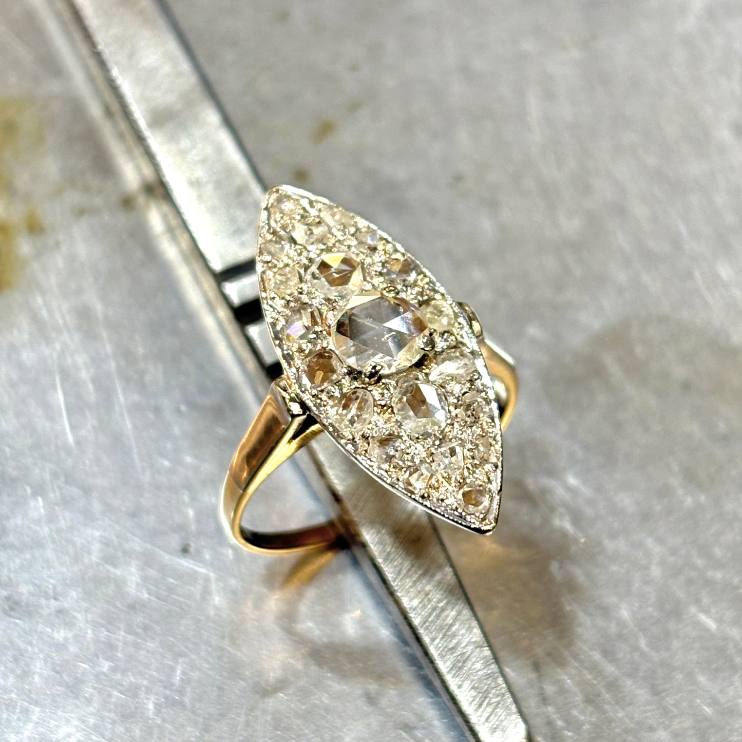 Bague Marquise Vintage - Or Jaune & Diamants