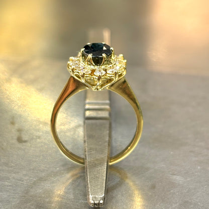 Bague Marguerite - Or Jaune 750 Saphir & Diamants